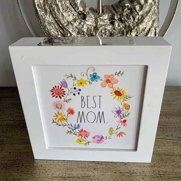 Rae Dunn Other - Rae Dunn “Best Mom” Floral Wooden Sign